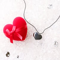 ❤︎love❤︎高純度テラヘルツ鉱石 シンプルなハートネックレス