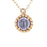 【タンザナイト×ダイヤモンド0.01ct 】K10 YG ネックレス