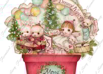 Christmas　Pot  トールペイントデザインパケット　素材付き NO.13