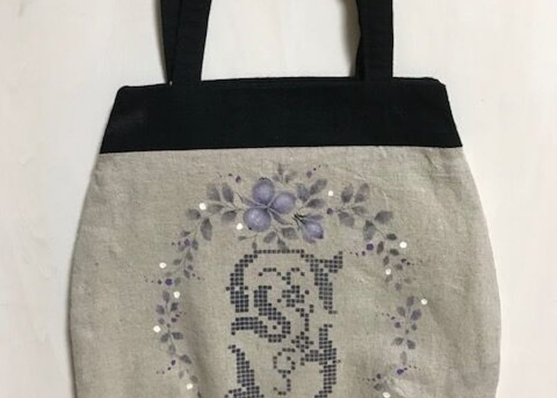 オリジナルステンシルシート No,4 アルファベット刺繍風 CEFH