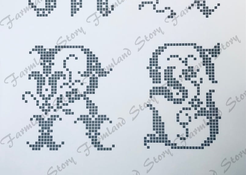 オリジナルステンシルシート No,3 アルファベット刺繍風 MARSセット