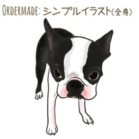うちの子似顔絵イラスト（全身）シンプルイラスト