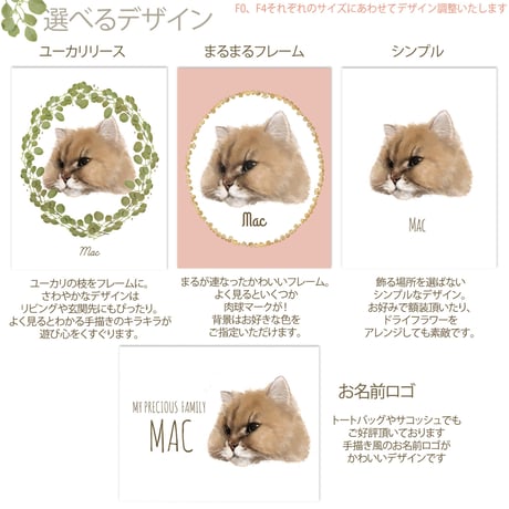 【うちの子グッズ】キャンバスアート（F0号/ミニサイズ）