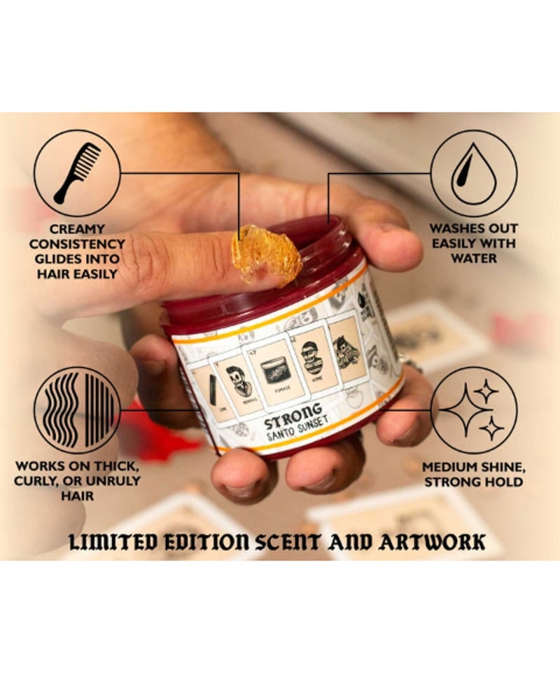 スアベシート 3個セット ストロング Suavecito Santo Sunset FIRME (STRONG) Hold Limi