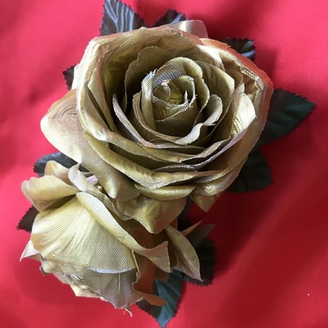 Festive Double Rose Hair Flower
