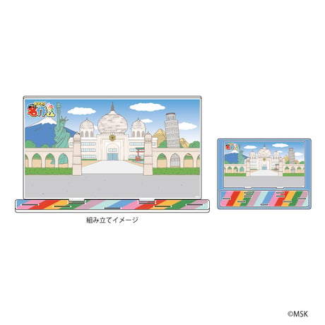 アクリルジオラマ「あはれ！名作くん」01/竜宮中学校校門前(背景イラスト)