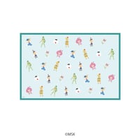 ロイヤルブランケット「あはれ！名作くん」01/散りばめデザイン(公式イラスト)