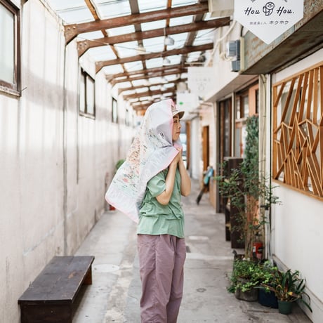迷迭香 × 山と高原地図 × HouHou「Mt.KUJU MAP FUROSHIKI」