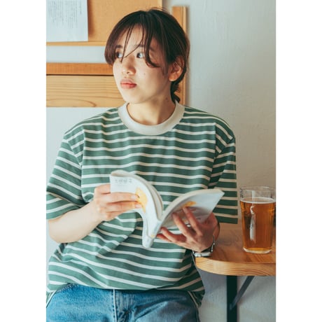 BRING／DRYCOTTONY ヘビーウェイトボーダーTシャツ