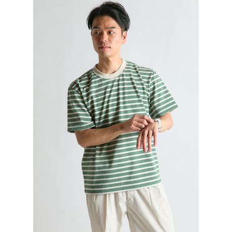 BRING／DRYCOTTONY ヘビーウェイトボーダーTシャツ