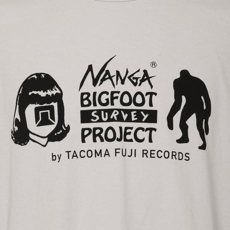 NANGA × TACOMA FUJI RECORDS ／BIGFOOT SURVEY PROJECT LOGO TEE