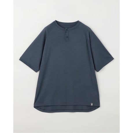 SN／JP 140 スナップ ヘンリーネック ショートスリーブ Tシャツ(ユニセックス)