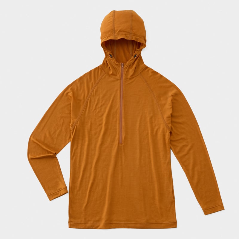 山と道／100％ Light Merino Half Zip Hoody - Unisex (