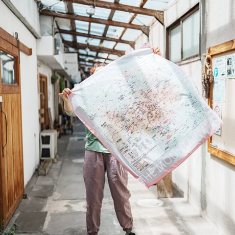 迷迭香 × 山と高原地図 × HouHou「Mt.KUJU MAP FUROSHIKI」