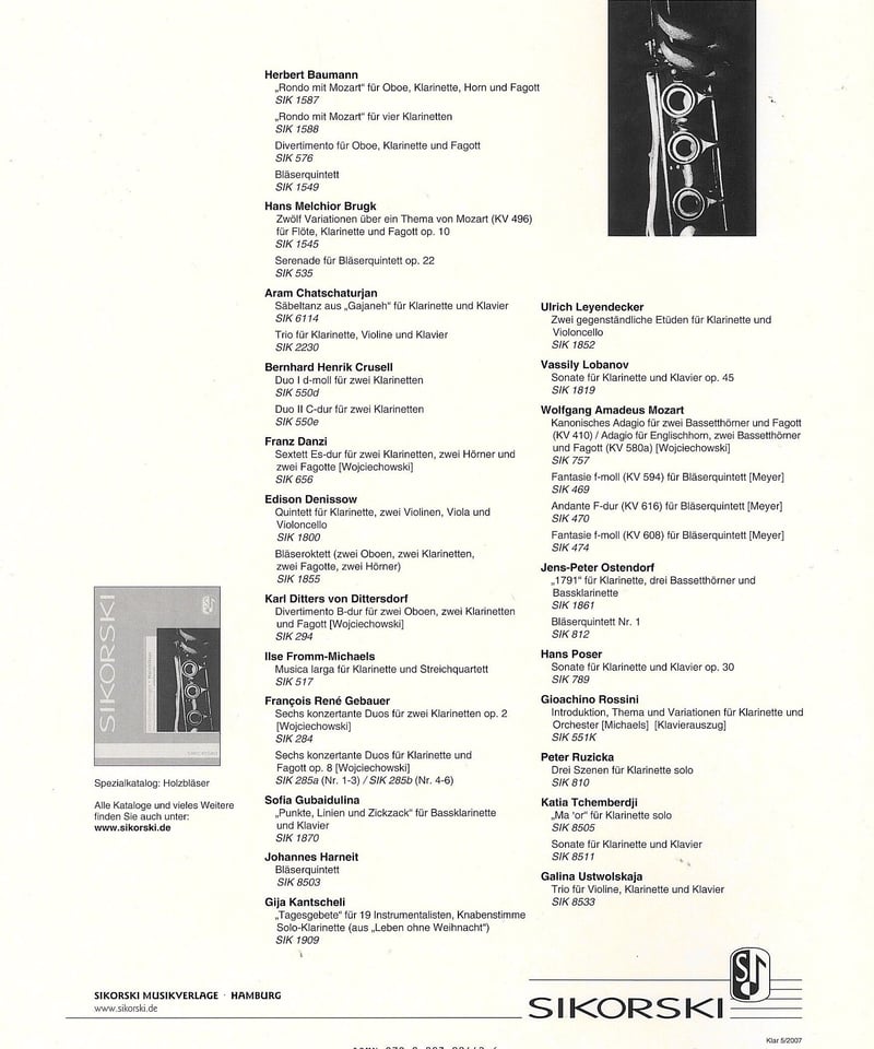 SIK461】F. メンデルスゾーン：2つの演奏会用小品 Op. 113, 114 ※B♭ク