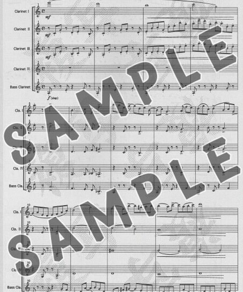 クラリネットファイブ　楽譜 楽譜】 花は咲く / 杉原 圭子 (クラリネット / 初〜中級