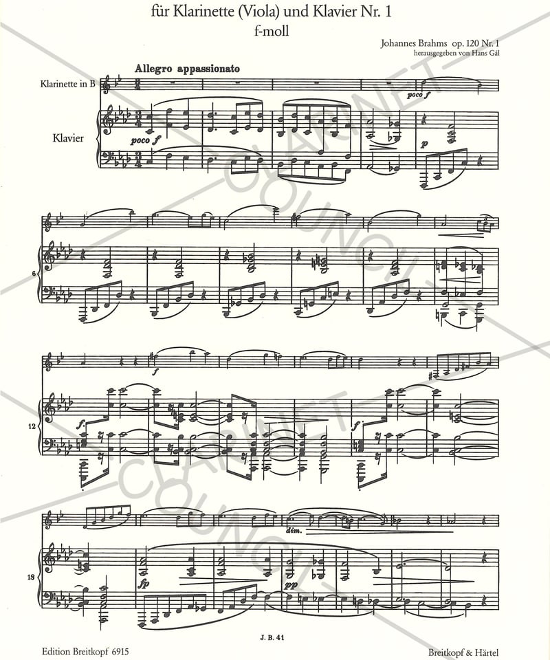 楽譜 【取寄品】輸入 クラリネット クラリネットソナタ 変ホ長調