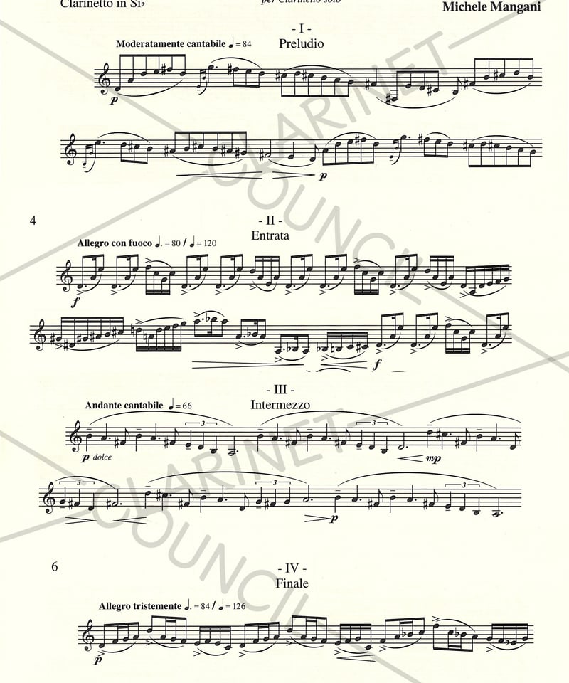 08591C】M. マンガーニ：組曲 第1番 | クラカンマルシェ