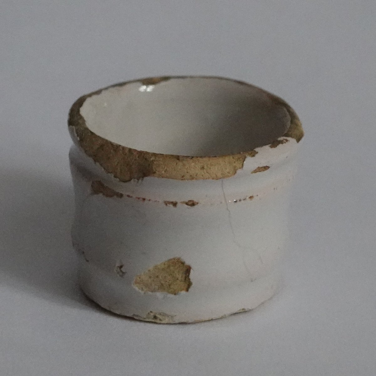 オランダ デルフト 白釉 薬壺 軟膏入れ ointment pot 白デルフト 白