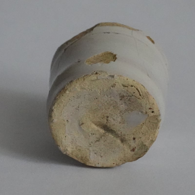 オランダ デルフト 白釉 薬壺 軟膏入れ ointment pot 白デルフト 白