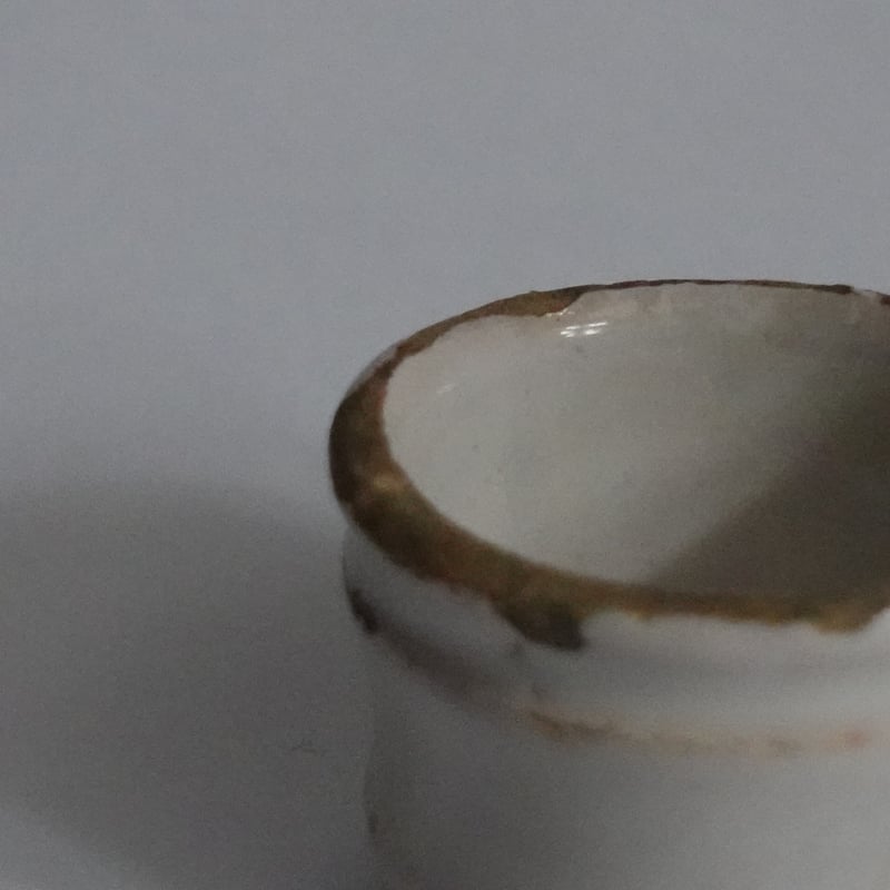 オランダ デルフト 白釉 薬壺 軟膏入れ ointment pot 白デルフト 白