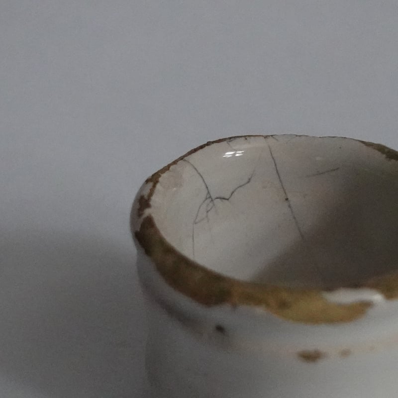 オランダ デルフト 白釉 薬壺 軟膏入れ ointment pot 白デルフト 白
