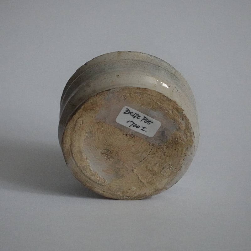 オランダ デルフト 白釉 薬壺 軟膏入れ ointment pot 白デルフト 白