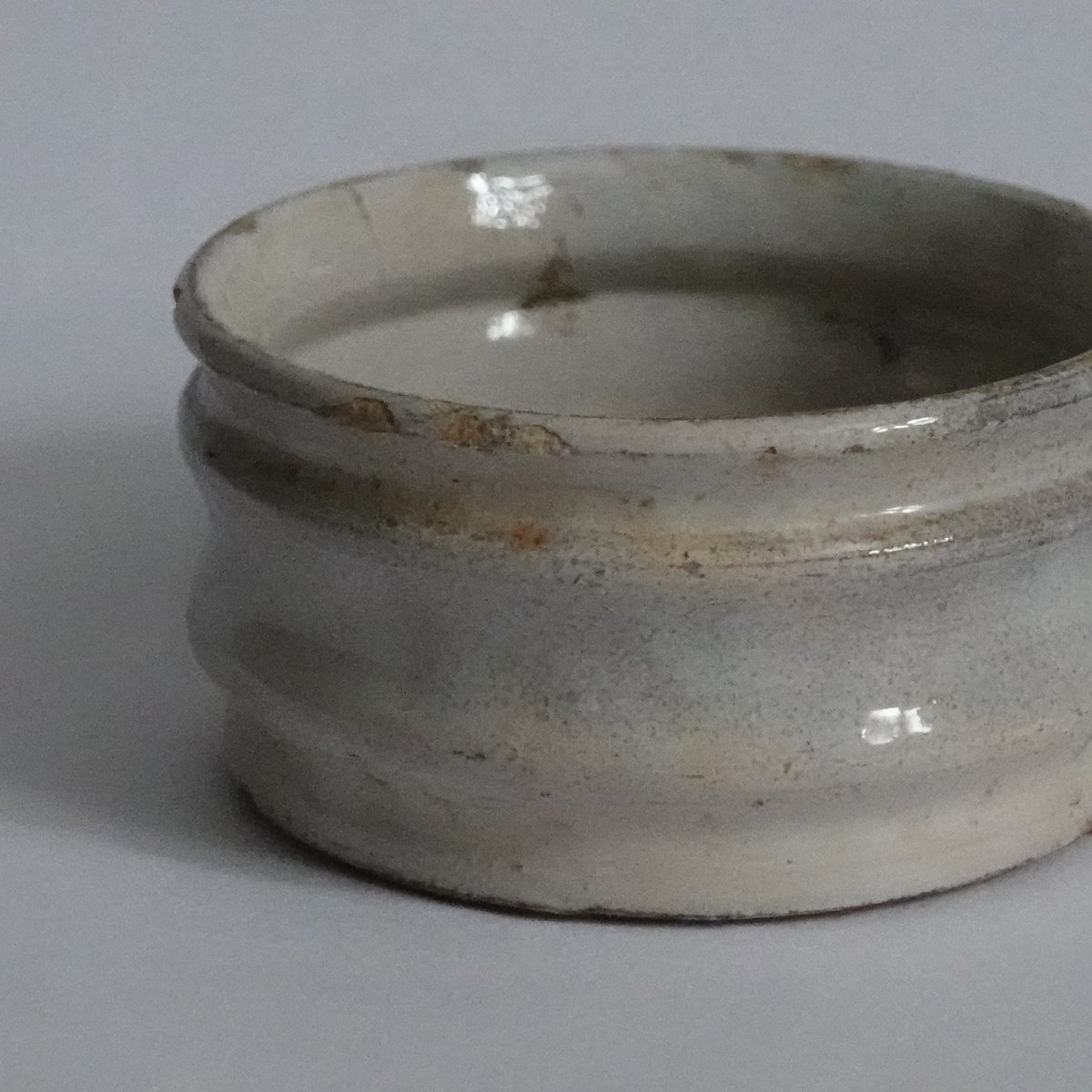 オランダ デルフト 白釉 薬壺 軟膏入れ ointment pot 白デルフト 白