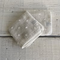 コンテックス　ナチュラルドットハンカチ　アイスグレー