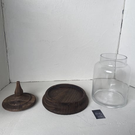 ウッド蓋つきジャー　ドロア Sサイズ