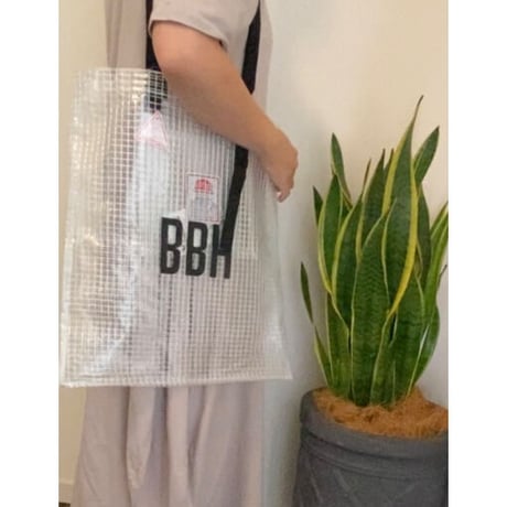 クリアーチェックトートバック [BBH] BLACK