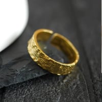 シルバー925  ゴールドリング　0.5cm フリーサイズ
