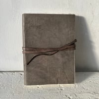 LEATHER COVERED HANDMADE PAPER NOTE GLAY