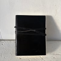 LEATHER COVERED HANDMADE PAPER NOTE BLACK