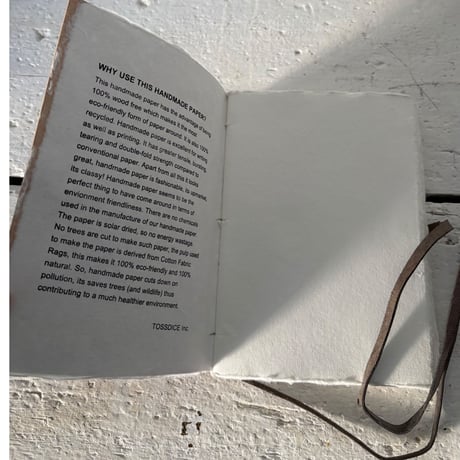 LEATHER COVERED HANDMADE PAPER NOTE GLAY
