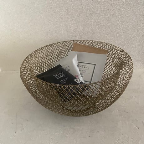 ダブルウォール　メッシュバスケット　GOLD