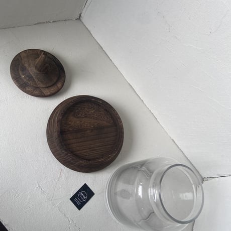 ウッド蓋つきジャー　ドロア Sサイズ