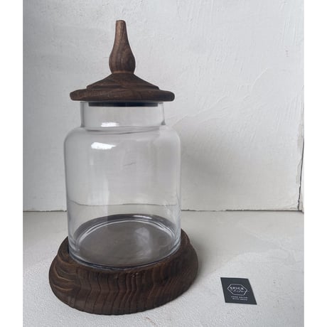 ウッド蓋つきジャー　ドロア Sサイズ