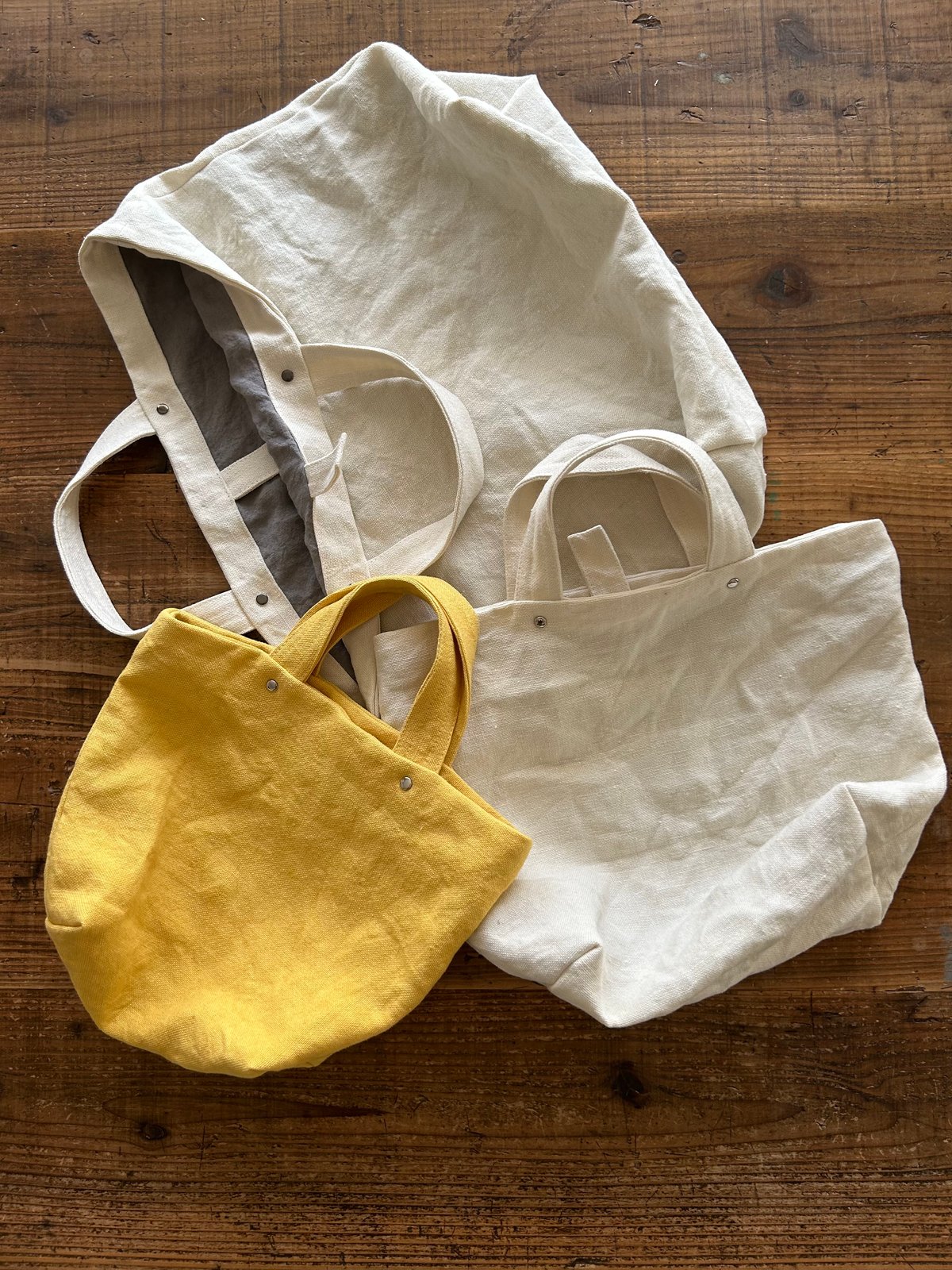 TRAUM.linokekena◆1587 リネン100%(内側帆布)tote 再入荷】リネン帆布のトートバッグ（L） | iichi 日々の暮らしを