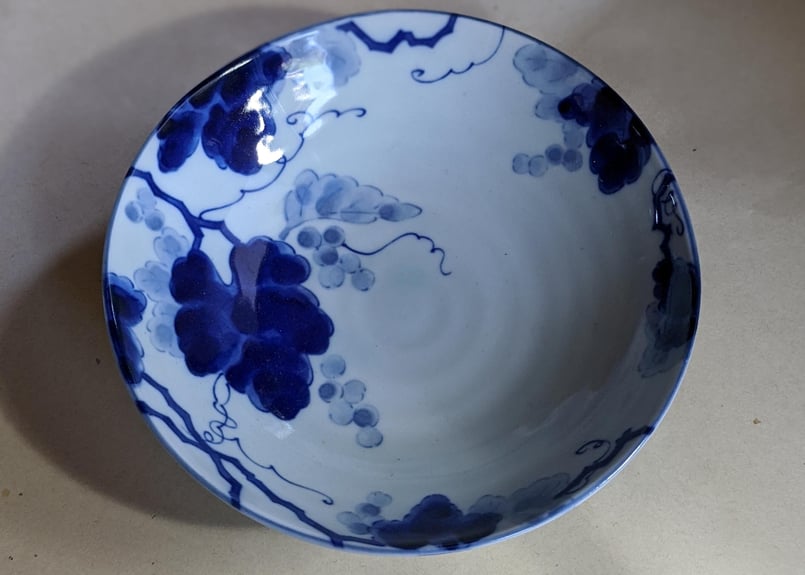 藍染ぶどう】 55浅鉢 | MARUMO STORE