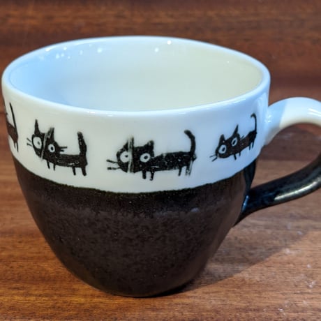 【黒猫】コーヒーカップ　黒