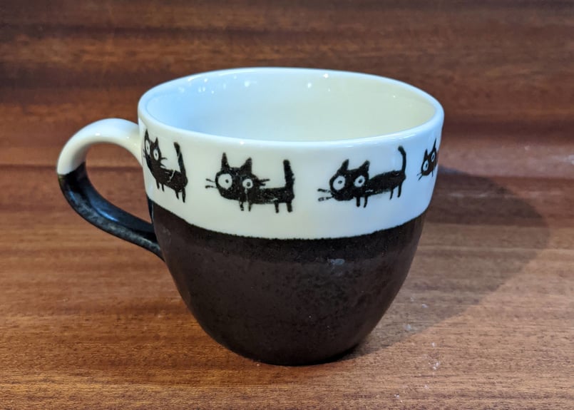 黒猫】楕円皿 ソーサー 黒 | MARUMO STORE