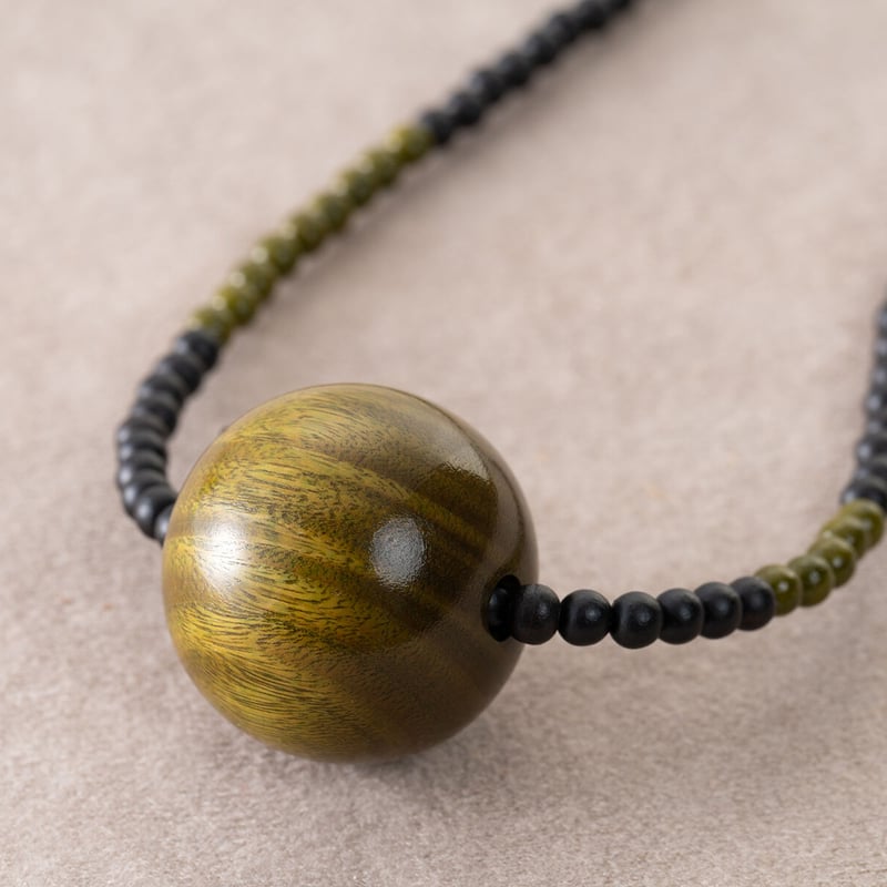3ウェイで使える木玉のネックレス | レアウッドビーズBijoux STORE