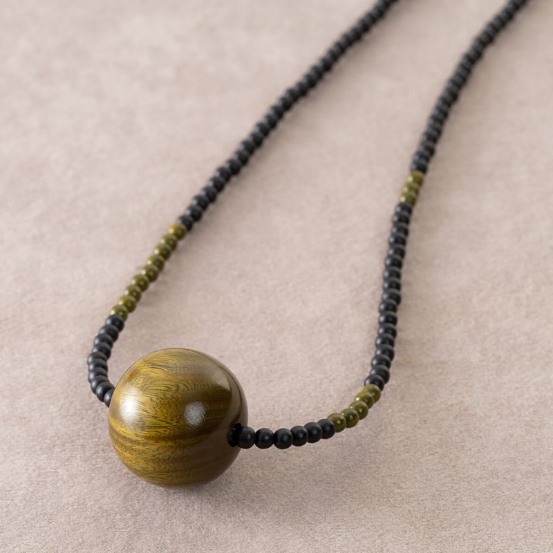 3ウェイで使える木玉のネックレス | レアウッドビーズBijoux STORE