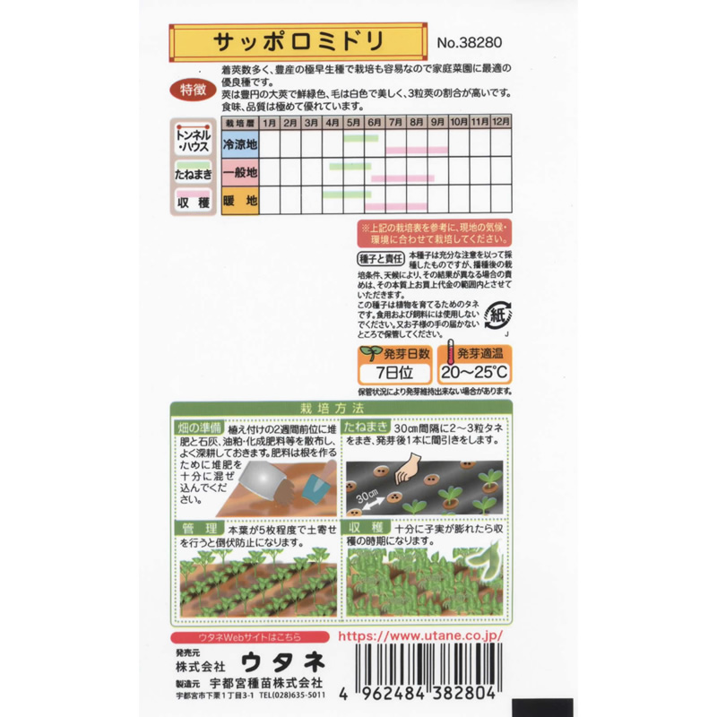 極早生サッポロミドリ枝豆 / 【38280】 | 花さんぽ｜種子をはじめ園芸