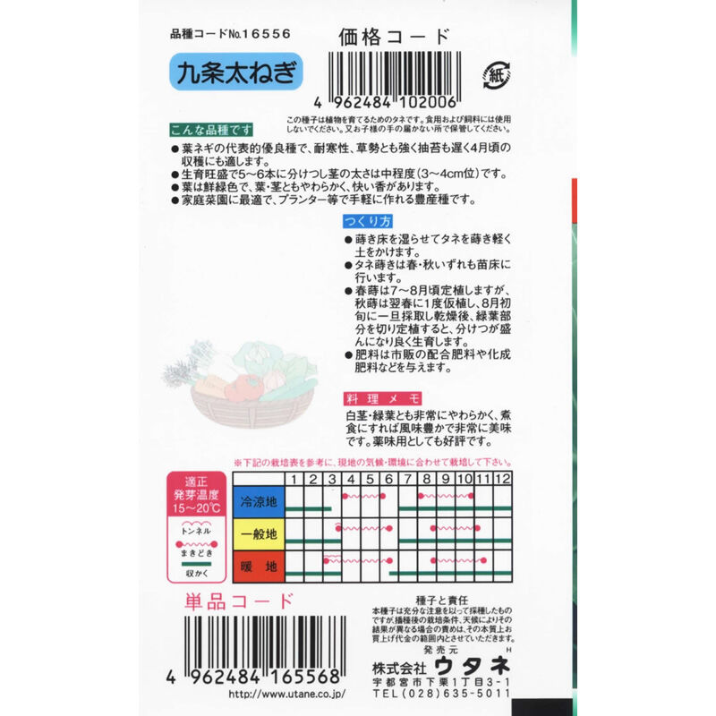 九条太ねぎ / 【16556】 | 花さんぽ｜種子をはじめ園芸用品を取り扱う