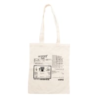 "window sticker graphic" cotton tote bag (NATURAL)