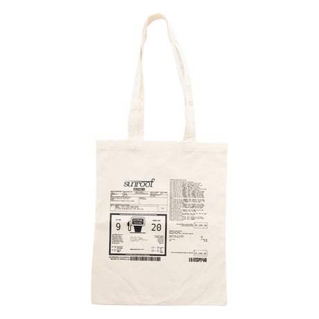 "window sticker graphic" cotton tote bag (NATURAL)