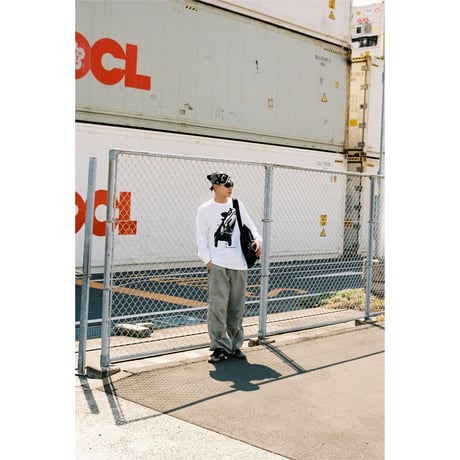 "SX car graphic" long sleeve T-shirts (WHITE)