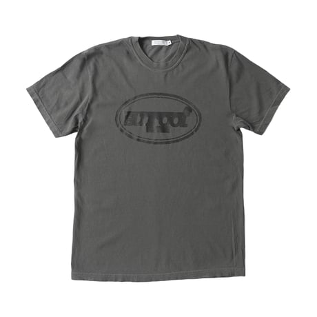 "sunburn logo" crew neck T-shirt (WASHED GRAY)